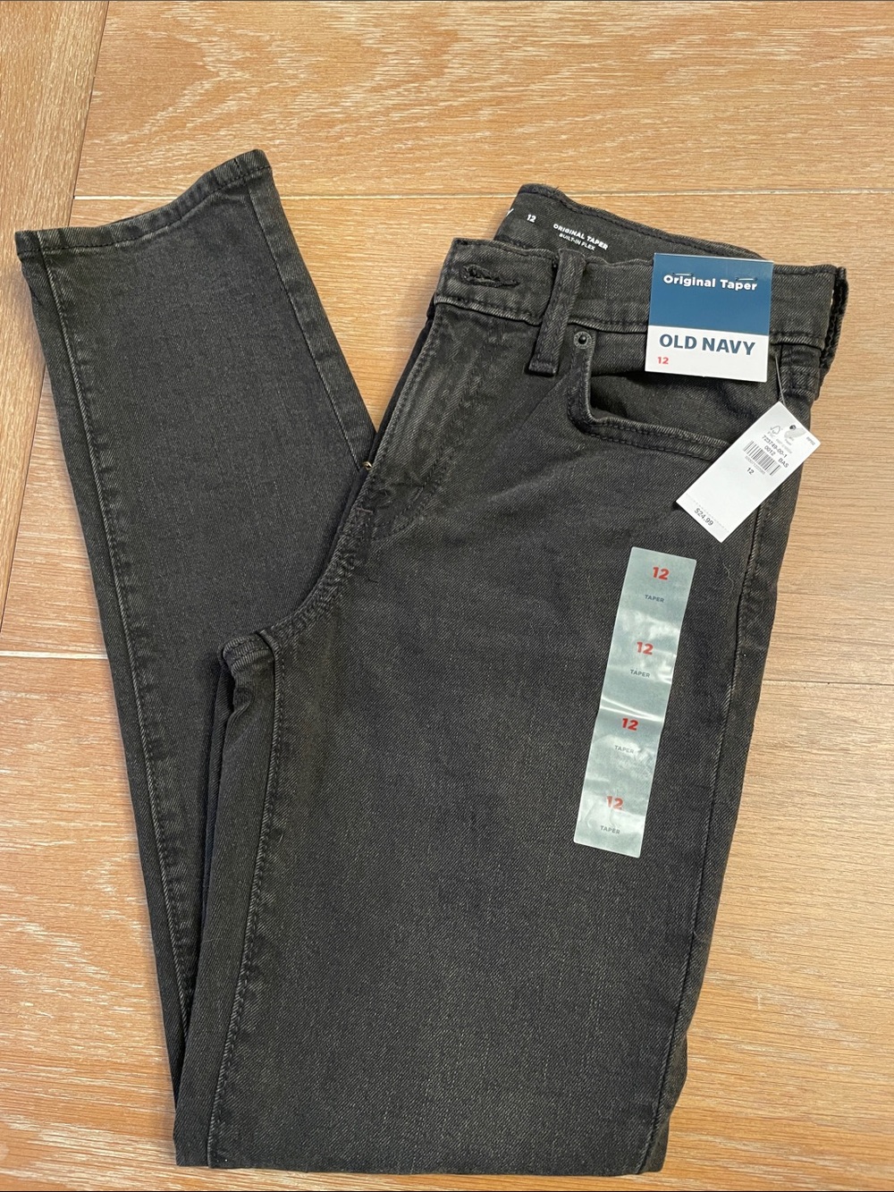 Old Navy Boys Original Taper Jeans - Black sz 12